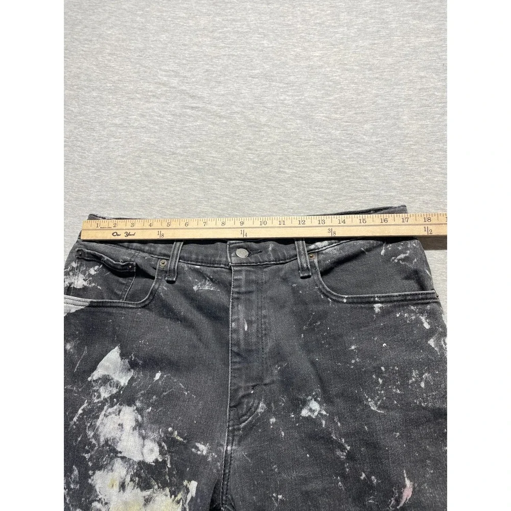 Levi's 509 Jean Shorts Mens 34W Dark Gray Denim Splatter Paint Cotton Everyday